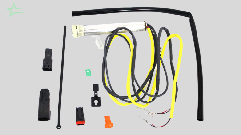 Mechanic installing a twist grip throttle control cable in a car