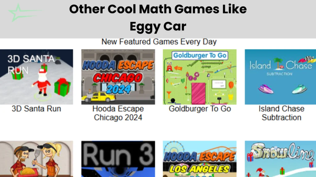 Gameplay screenshot of Eggy Car game on Hooda Math