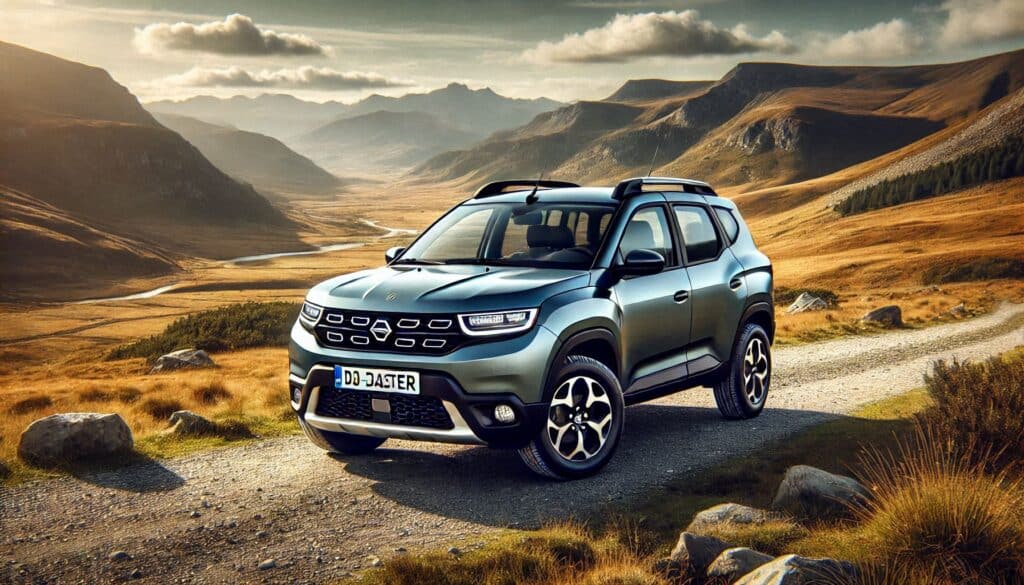 Dacia Bigster budget-friendly SUV parked in a scenic outdoor environment, showcasing a rugged and practical design